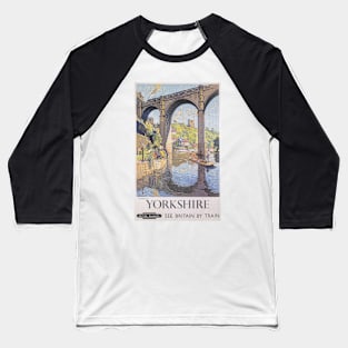 Knaresborough, Yorkshire - BR - Vintage Railway Travel Poster - 1954 Baseball T-Shirt